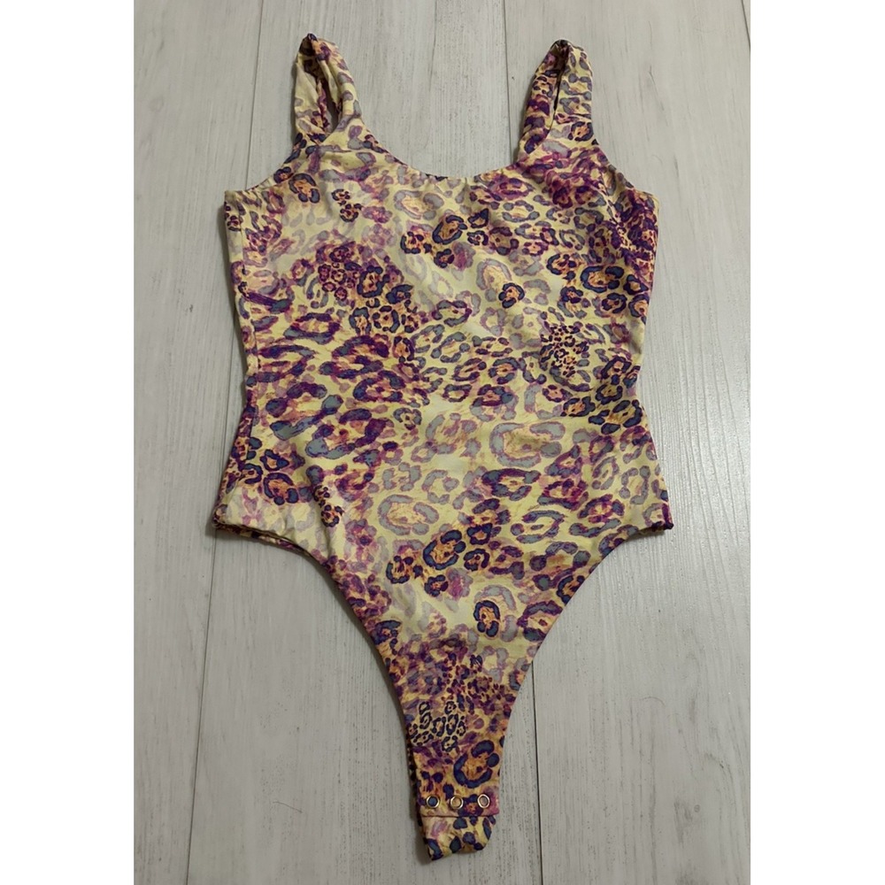 Adriana Iglesias Bodysuit Sz 36 EU / 4 US - Colorful‎ Animal Print EUC
